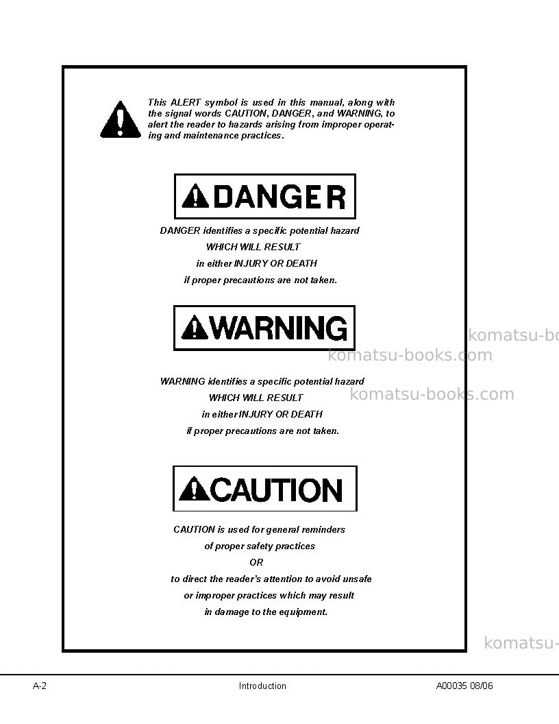 Komatsu 730eusa Repair & maintenance cover Page 6