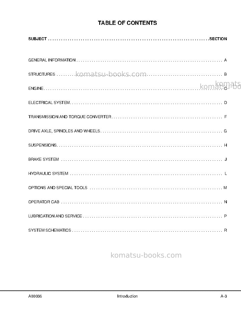Komatsu hd1500-7usa-w/ ssa16v159 Repair & maintenance cover Page 6