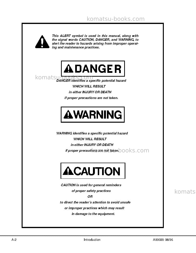 Komatsu 730eusa Repair & maintenance cover Page 6