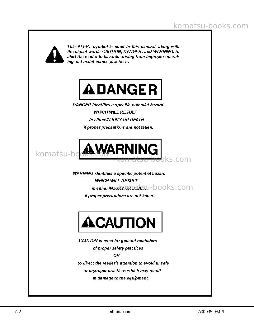 Komatsu 730eusa Repair & maintenance cover Page 6