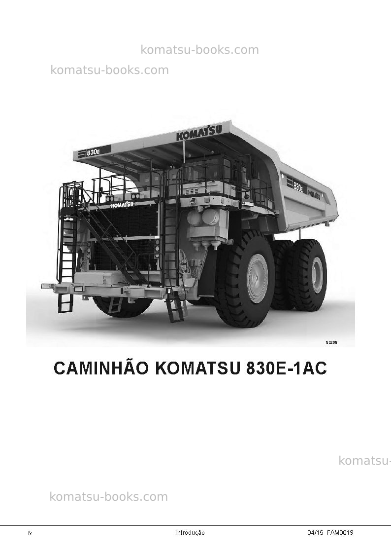 Komatsu 830e-1usa-ac Manual de montagem em campo capa Página 6 Komatsu 830e-1usa-ac Manual de montagem em campo capa Página 6