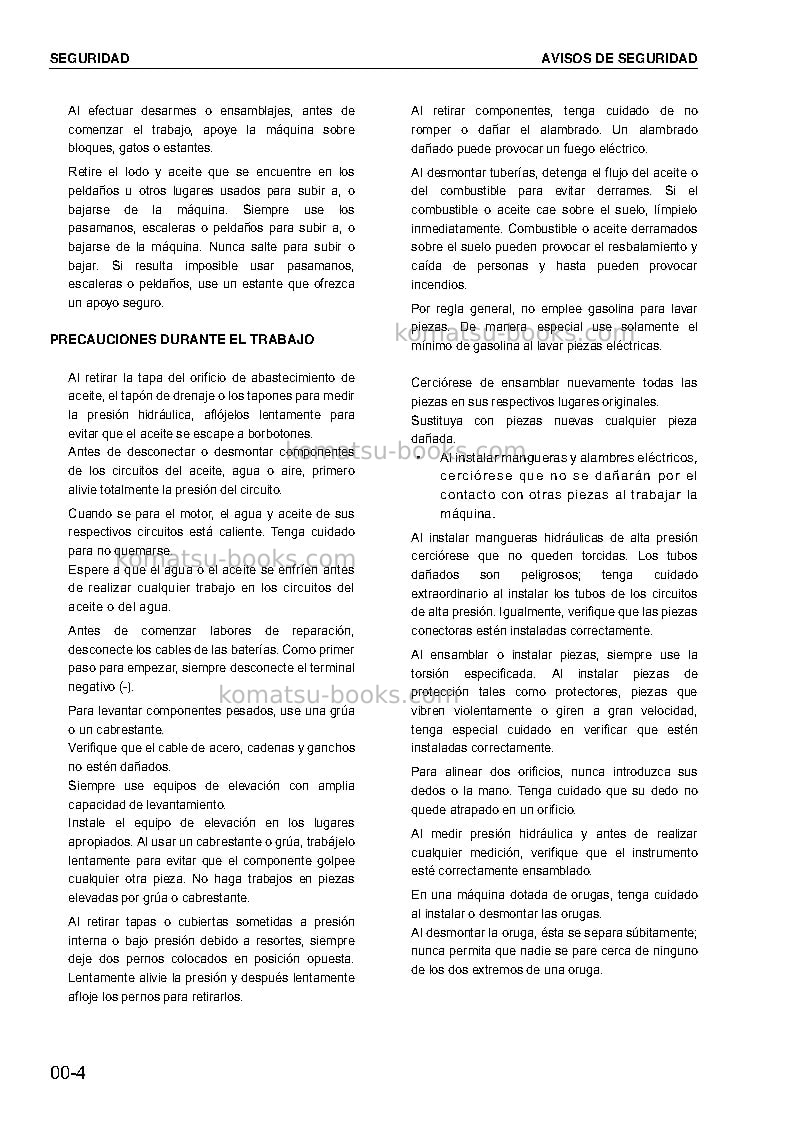 Komatsu d375a-5jpn-vhms Reparación y mantenimiento cover Page 6