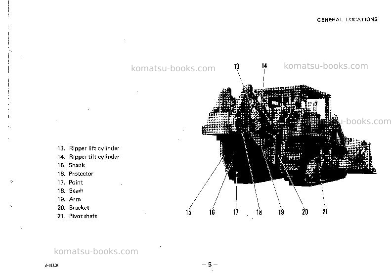 Komatsu d455a-1jpn Operation manual cover Page 6