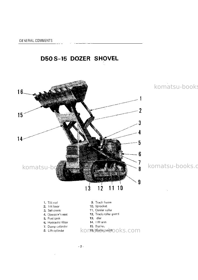 Komatsu d50s-15jpn Operation manual cover Page 6 Komatsu d50s-15jpn Operation manual cover Page 6