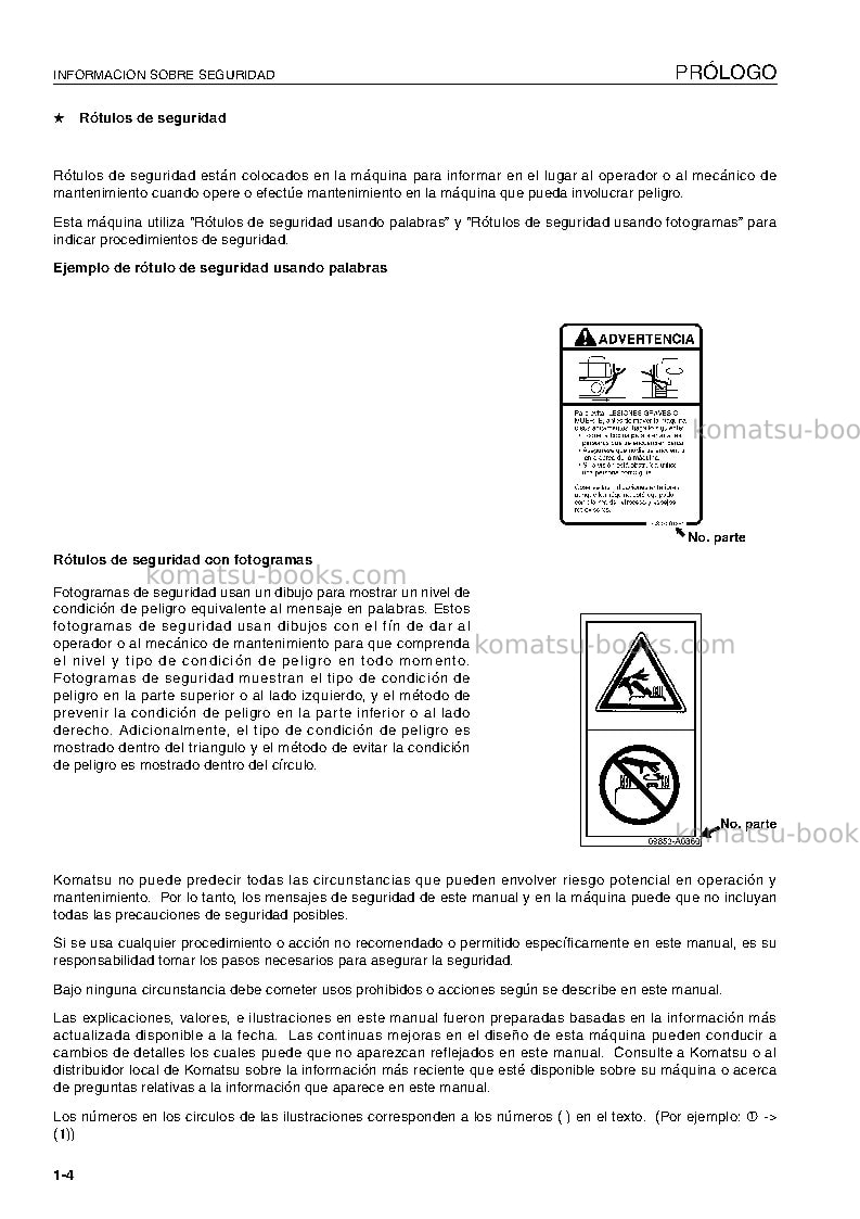Komatsu d61ex-15bra Manual de operación cover Page 6