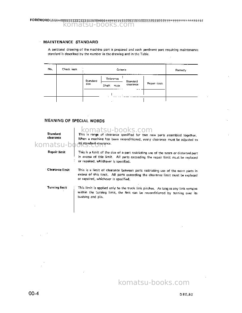 Komatsu d85a-12jpn Repair & maintenance cover Page 6 Komatsu d85a-12jpn Repair & maintenance cover Page 6