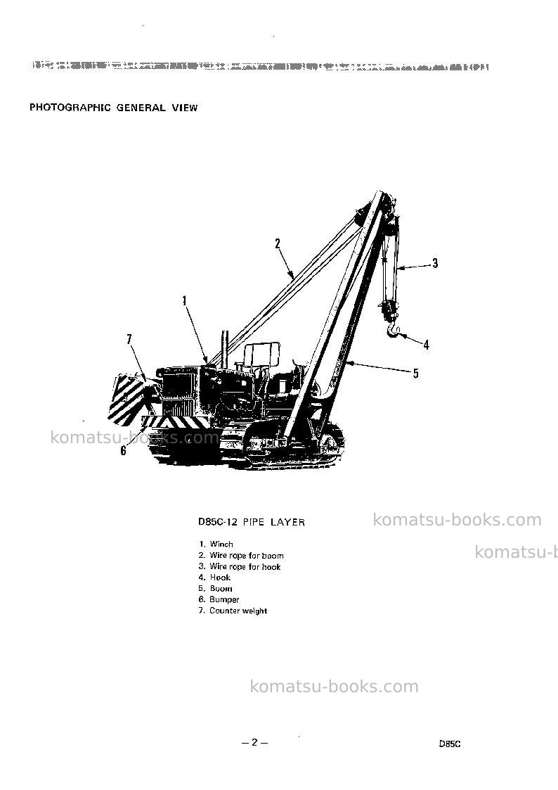 Komatsu d85c-12jpn Repair & maintenance cover Page 6 Komatsu d85c-12jpn Repair & maintenance cover Page 6