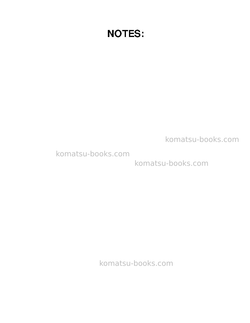 Komatsu 830eusa Operation manual cover Page 6