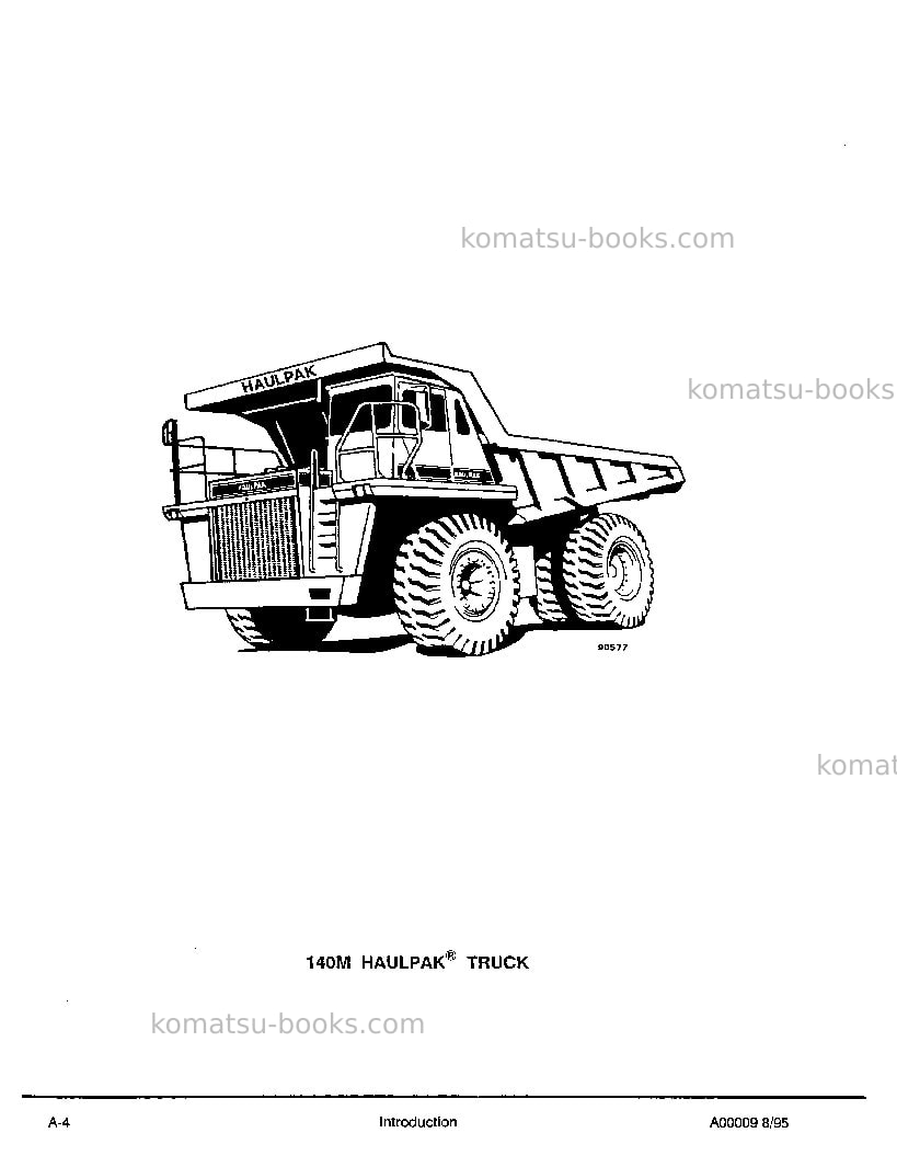 Komatsu 140musa Repair & maintenance cover Page 6 Komatsu 140musa Repair & maintenance cover Page 6