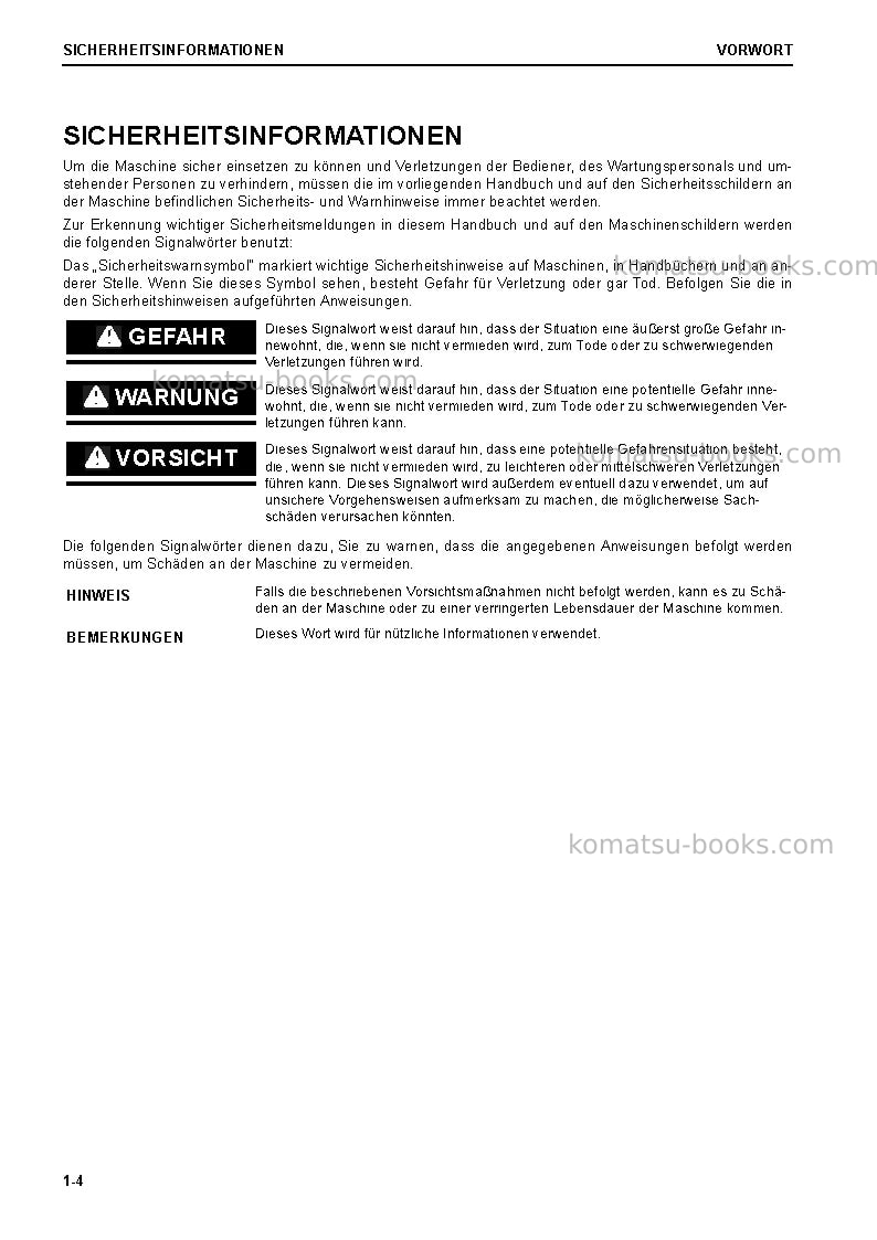 Komatsu d61exi-24jpn Betriebsanleitung Titelseite Seite 6 Komatsu d61exi-24jpn Betriebsanleitung Titelseite Seite 6