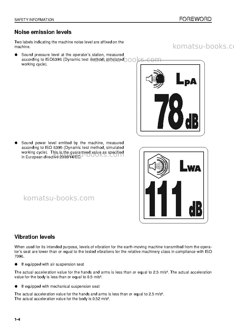 Komatsu d155ax-6jpn-for eu Operation manual cover Page 6 Komatsu d155ax-6jpn-for eu Operation manual cover Page 6