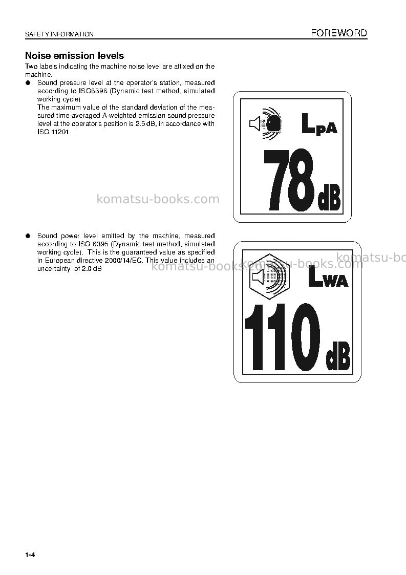 Komatsu hd405-7jpn Operation manual cover Page 6 Komatsu hd405-7jpn Operation manual cover Page 6