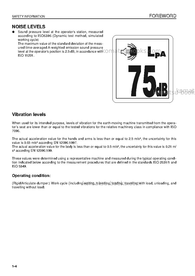 Komatsu hd785-7jpn Operation manual cover Page 6