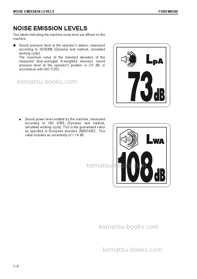 Komatsu hm300-3jpn Operation manual cover Page 6 Komatsu hm300-3jpn Operation manual cover Page 6