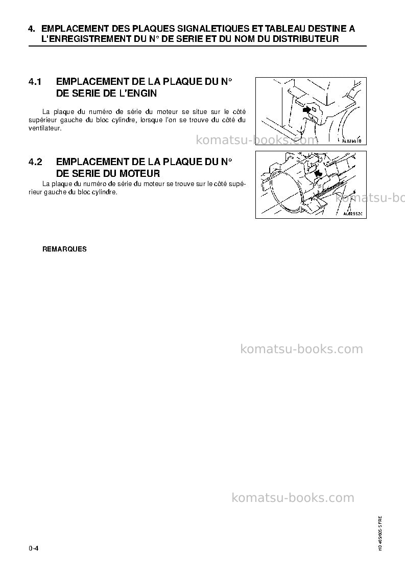 Komatsu hd605-5jpn Manuel d'utilisation couverture Page 6