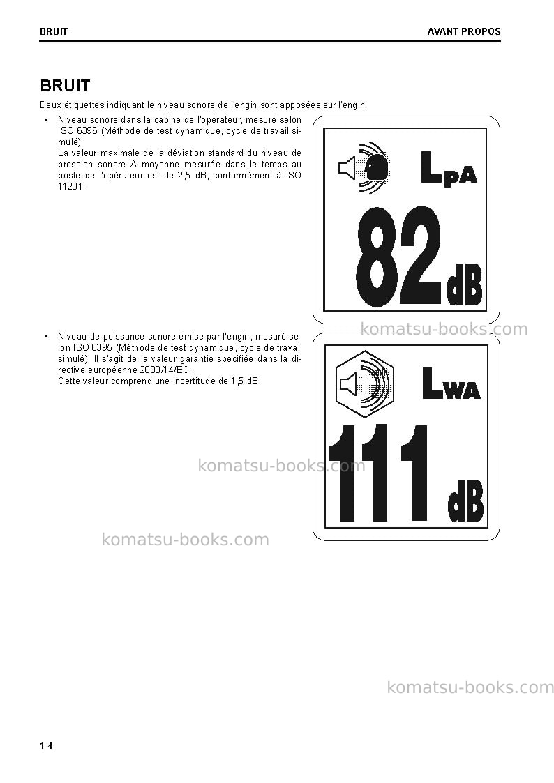 Komatsu d85ex-18jpn Manuel d'utilisation couverture Page 6 Komatsu d85ex-18jpn Manuel d'utilisation couverture Page 6