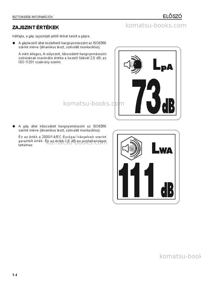 Komatsu wa600-6jpn Operation manual cover Page 6
