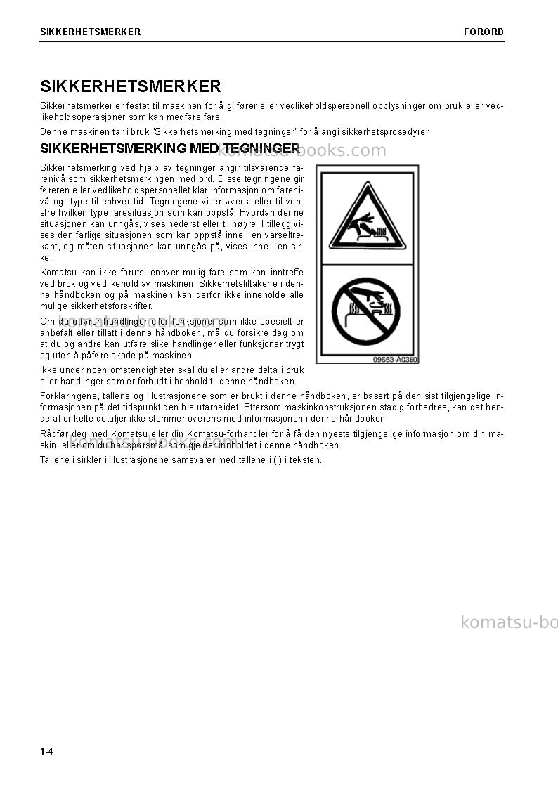 Komatsu pc78us-10jpn Operation manual cover Page 6 Komatsu pc78us-10jpn Operation manual cover Page 6