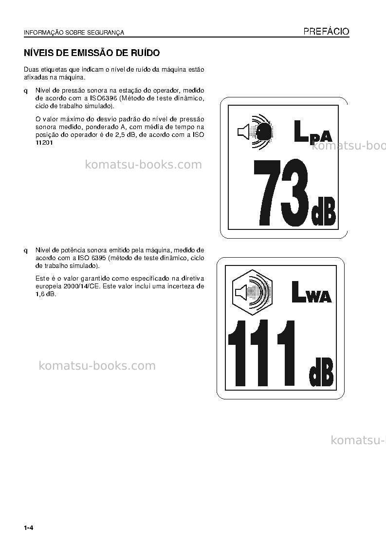 Komatsu wa600-6jpn Manual de operação capa Página 6 Komatsu wa600-6jpn Manual de operação capa Página 6