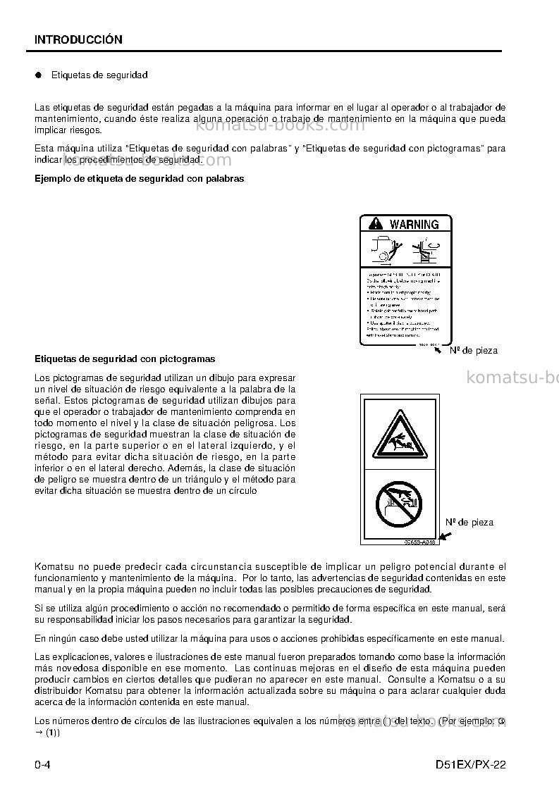 Komatsu d51ex-22bra Manual de operación cover Page 6 Komatsu d51ex-22bra Manual de operación cover Page 6