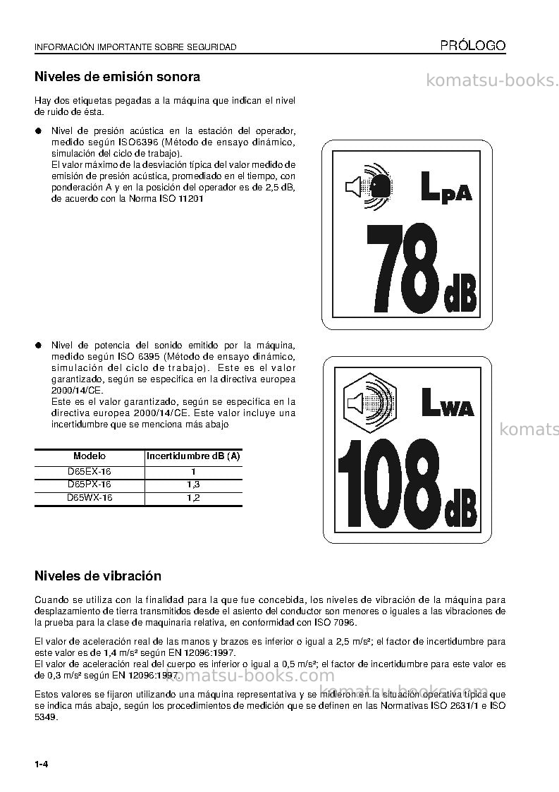 Komatsu d65ex-16jpn Manual de operación cover Page 6 Komatsu d65ex-16jpn Manual de operación cover Page 6