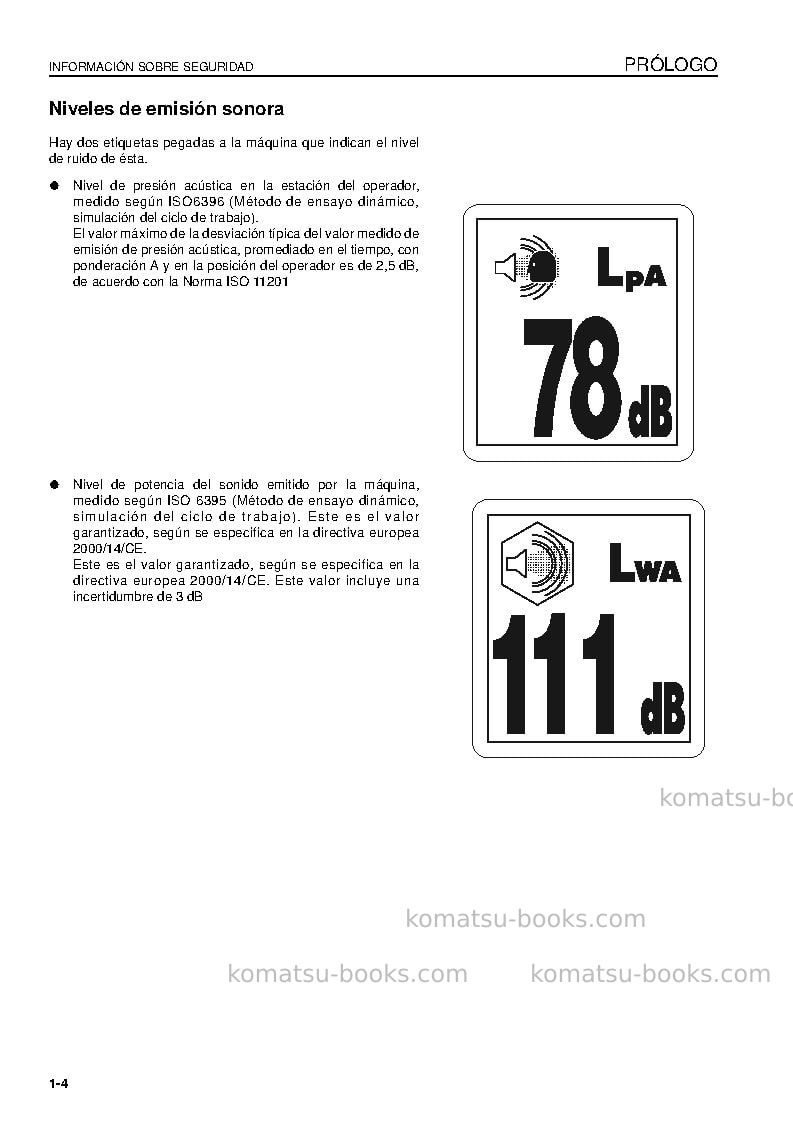 Komatsu d155ax-6jpn-for eu Manual de operación cover Page 6