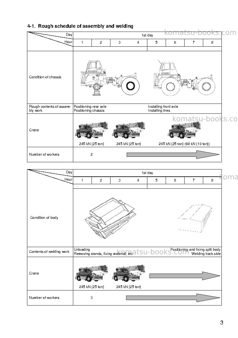 Komatsu hd465-7jpn Field assembly manual cover Page 6 Komatsu hd465-7jpn Field assembly manual cover Page 6