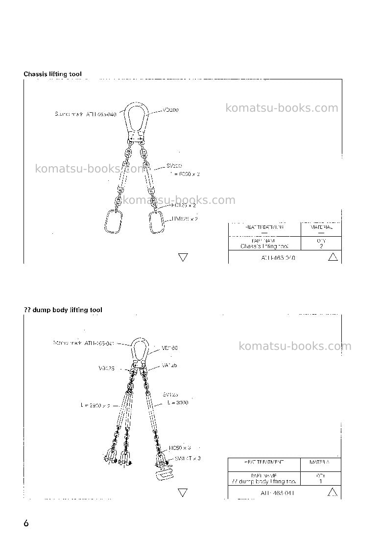 Komatsu hd465-5jpn Field assembly manual cover Page 6 Komatsu hd465-5jpn Field assembly manual cover Page 6