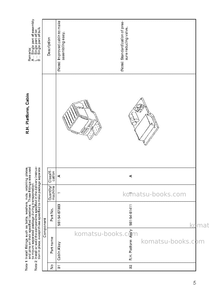 Komatsu hd985-5jpn Field assembly manual cover Page 6