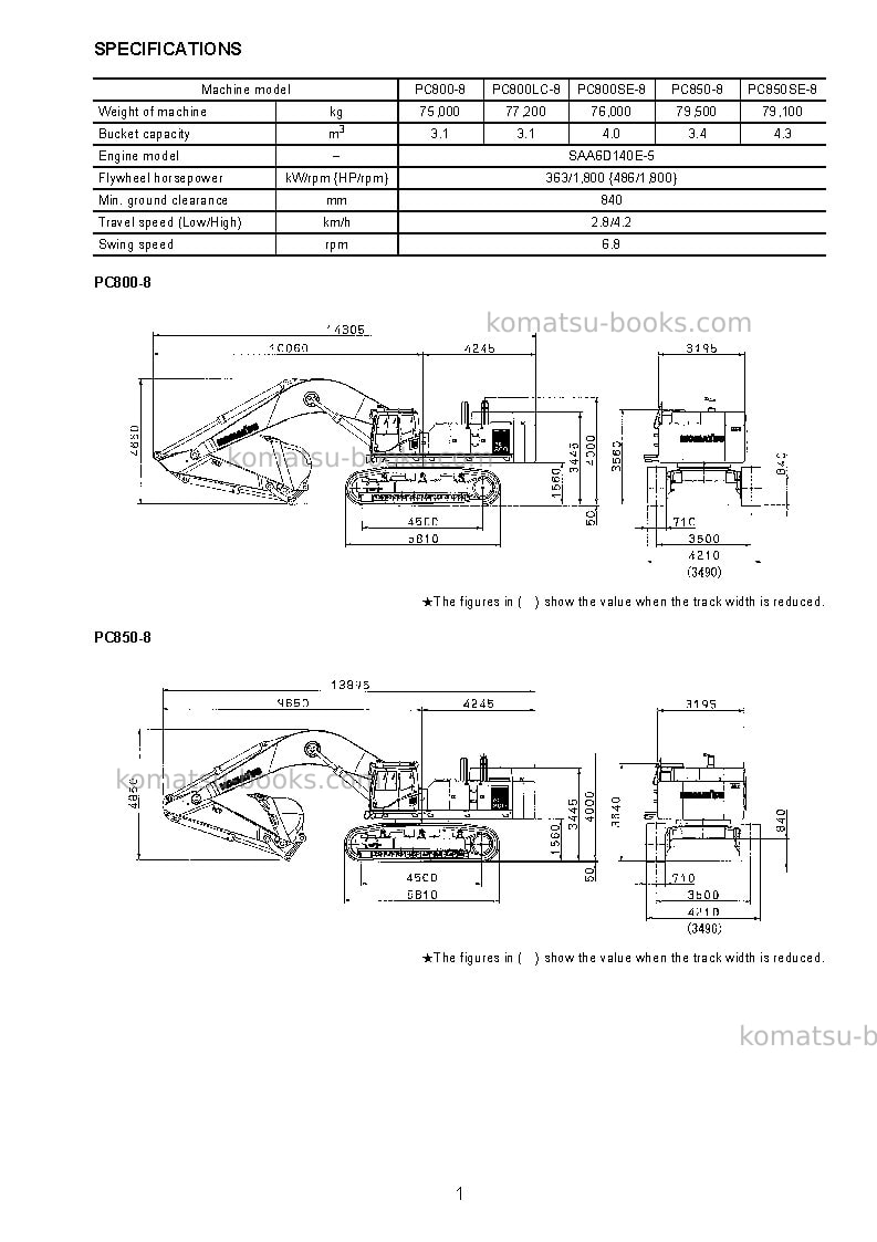 Komatsu pc850se-8jpn Field assembly manual cover Page 6 Komatsu pc850se-8jpn Field assembly manual cover Page 6