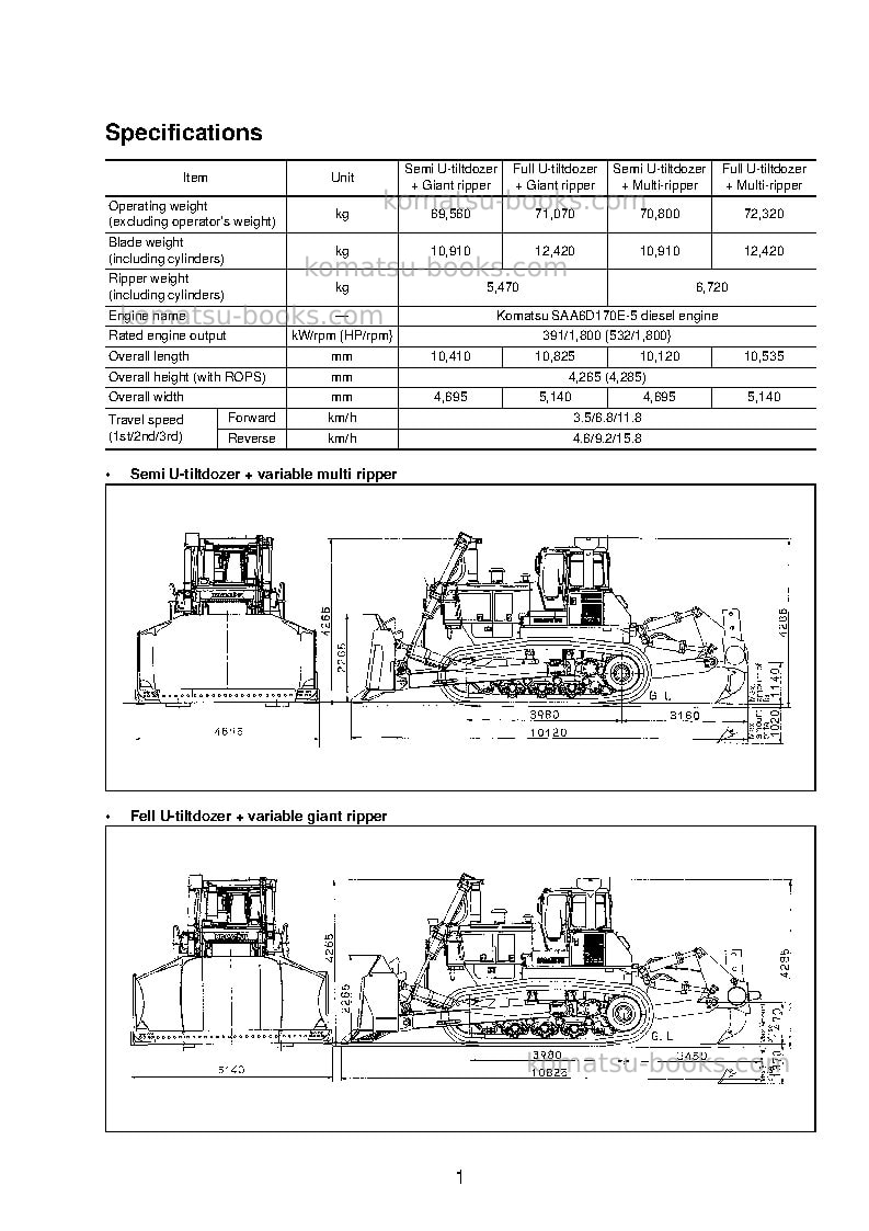 Komatsu d375a-5jpn-e0 Field assembly manual cover Page 6 Komatsu d375a-5jpn-e0 Field assembly manual cover Page 6