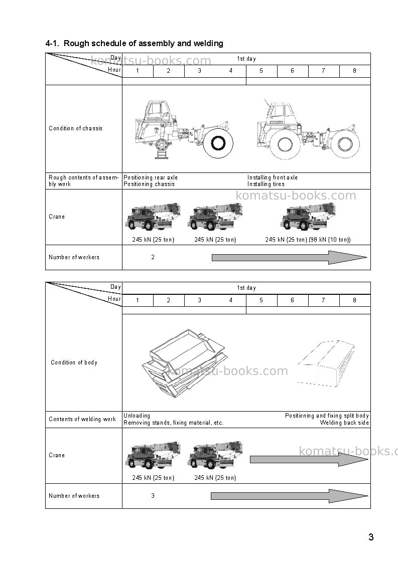 Komatsu hd605-7jpn-r Field assembly manual cover Page 6