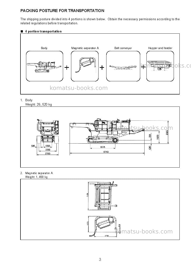 Komatsu br380jg-1jpn-e0 Field assembly manual cover Page 6 Komatsu br380jg-1jpn-e0 Field assembly manual cover Page 6