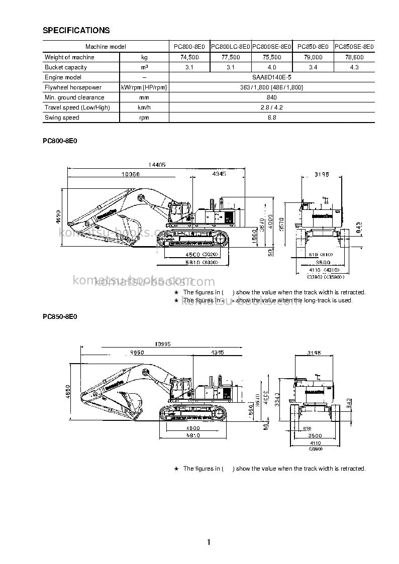 Komatsu pc800lc-8jpn-e0 Field assembly manual cover Page 6 Komatsu pc800lc-8jpn-e0 Field assembly manual cover Page 6