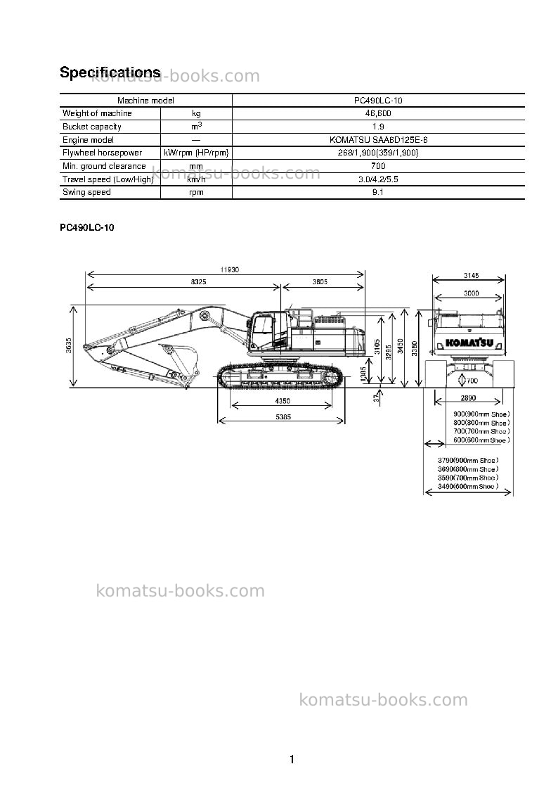 Komatsu pc490lc-10jpn Field assembly manual cover Page 6