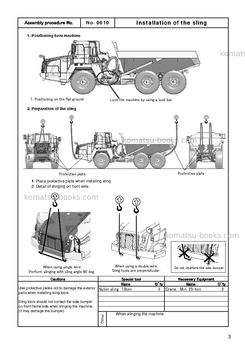 Komatsu hm300-3jpn Field assembly manual cover Page 6 Komatsu hm300-3jpn Field assembly manual cover Page 6