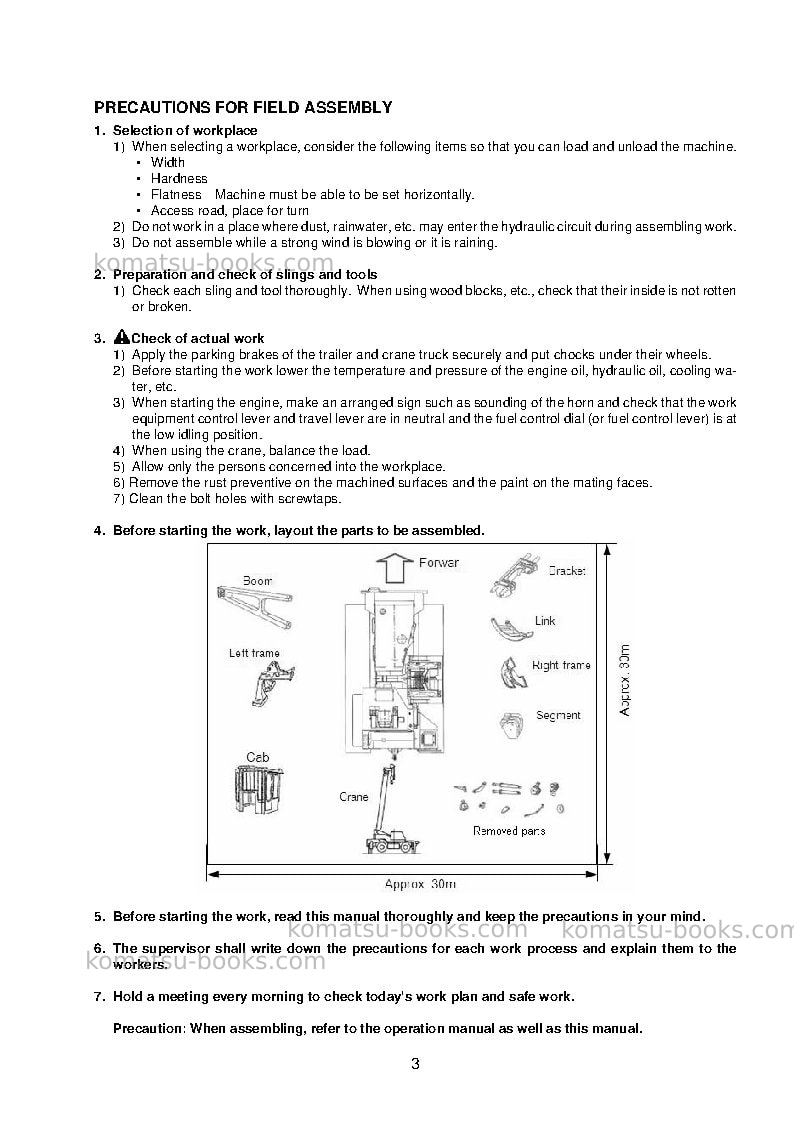 Komatsu d355c-3jpn--50c degree Field assembly manual cover Page 6