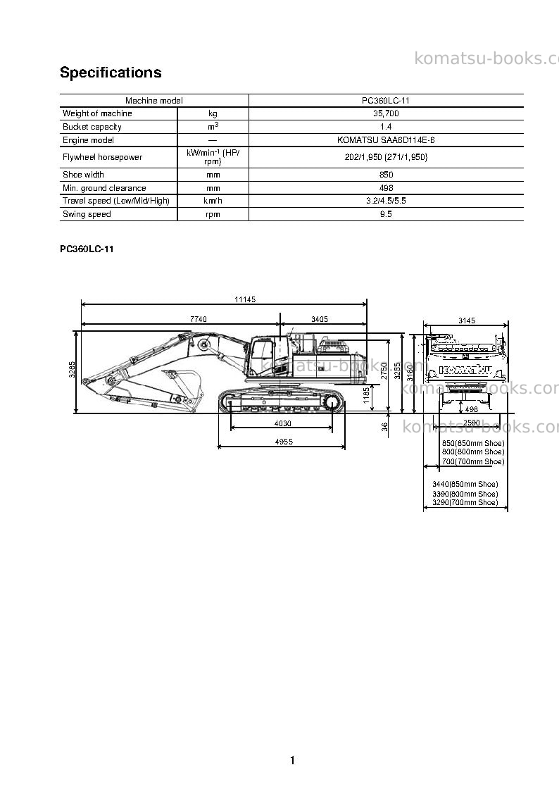 Komatsu pc360lc-11jpn-for eu Field assembly manual cover Page 6 Komatsu pc360lc-11jpn-for eu Field assembly manual cover Page 6