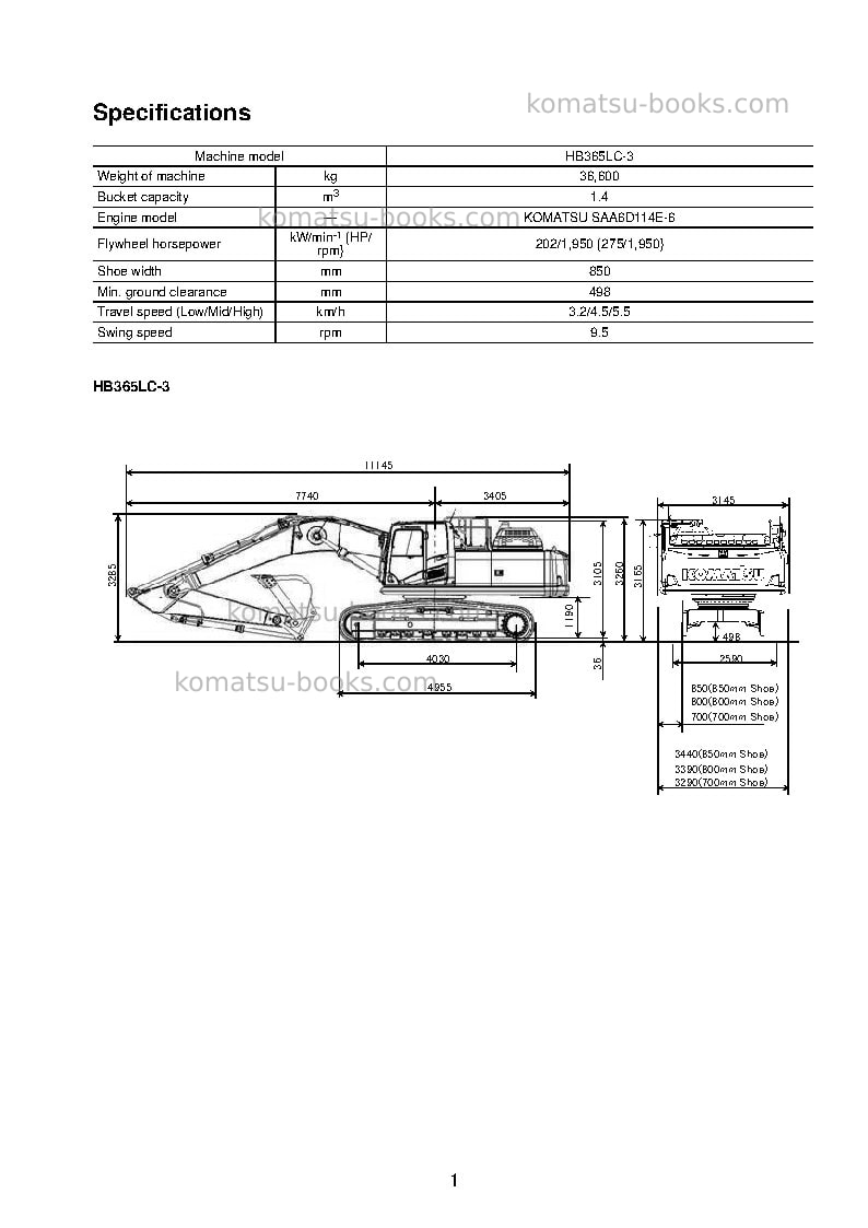 Komatsu hb365lc-3jpn-for eu Field assembly manual cover Page 6