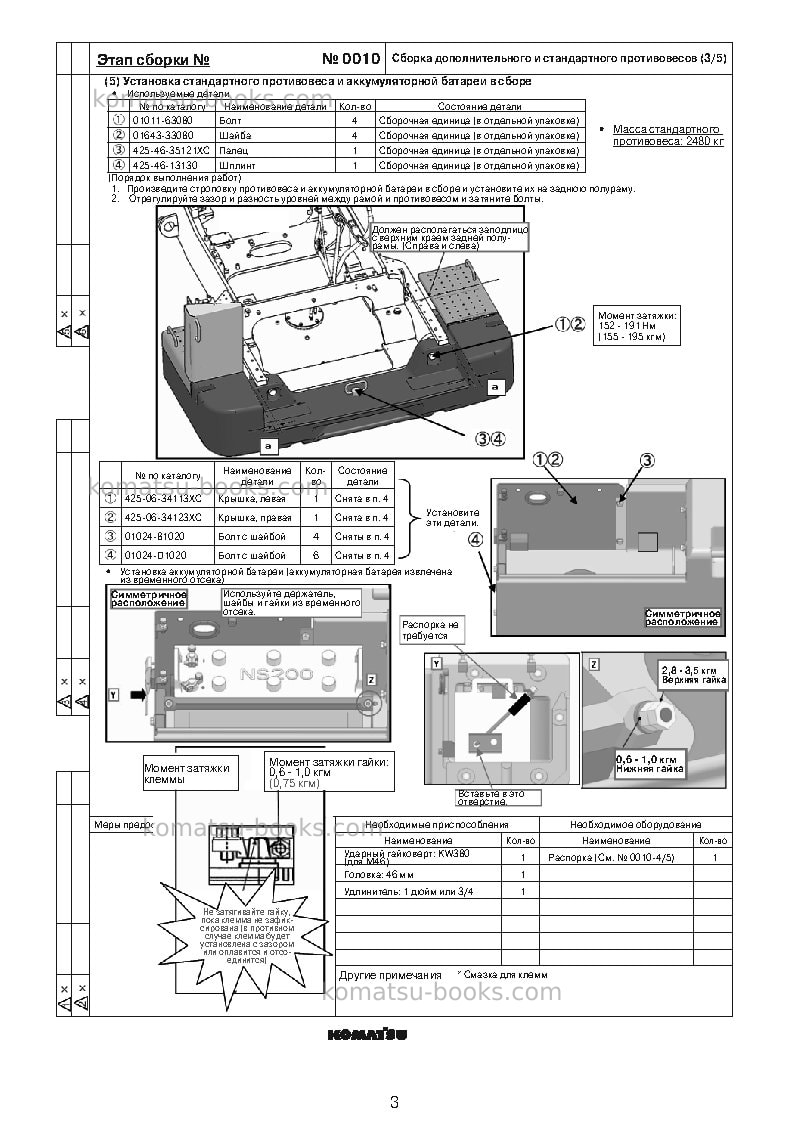 Komatsu wa500-6jpn Инструкция по сборке в полевых условиях обложка Страница 6 Komatsu wa500-6jpn Инструкция по сборке в полевых условиях обложка Страница 6