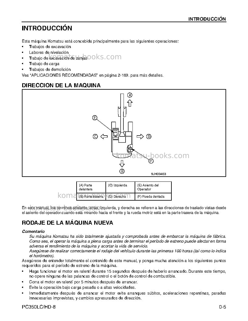 Komatsu pc350hd-8usa Manual de operación cover Page 6 Komatsu pc350hd-8usa Manual de operación cover Page 6