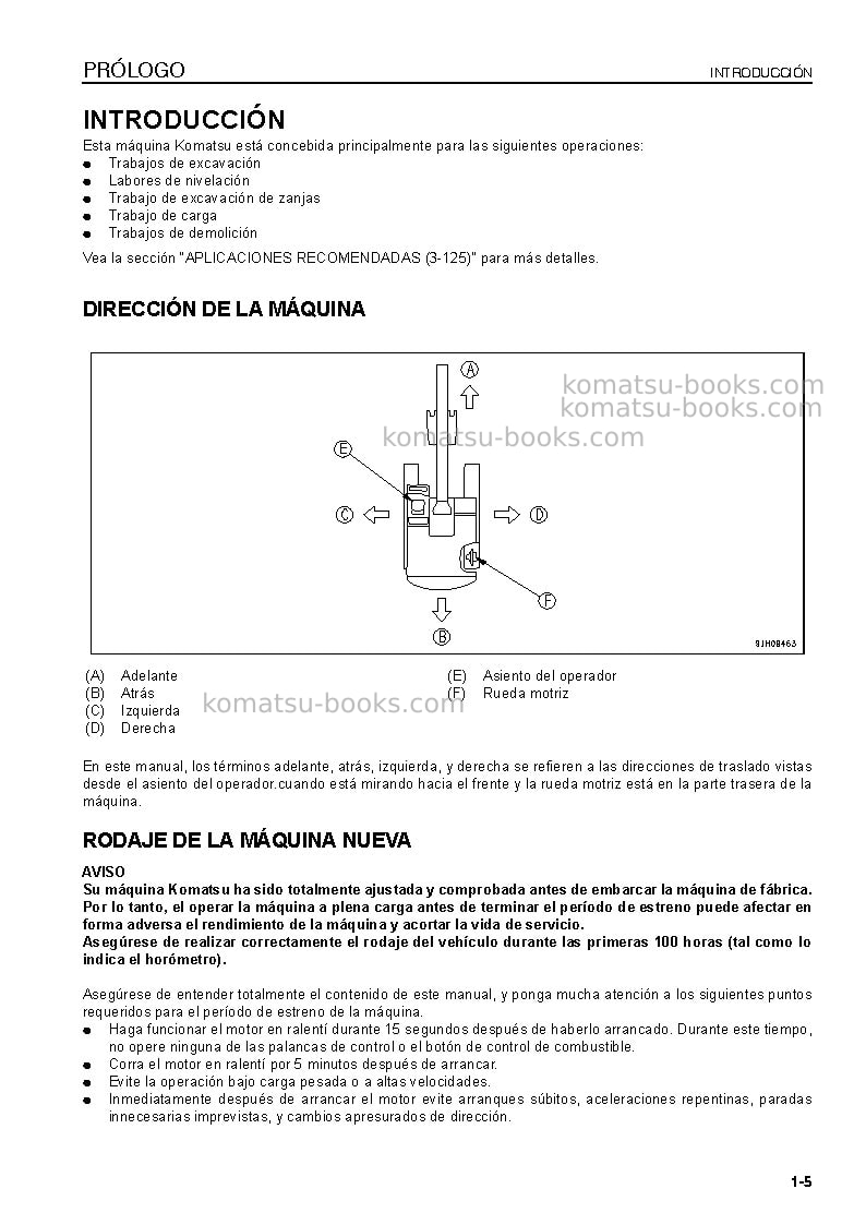 Komatsu pc350lc-8bra Manual de operación cover Page 6