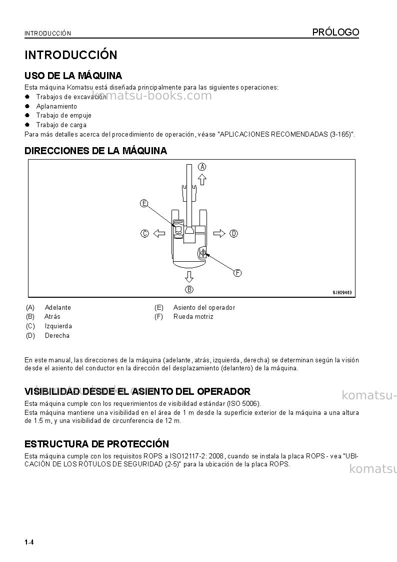 Komatsu pc200-8bra Manual de operación cover Page 6 Komatsu pc200-8bra Manual de operación cover Page 6