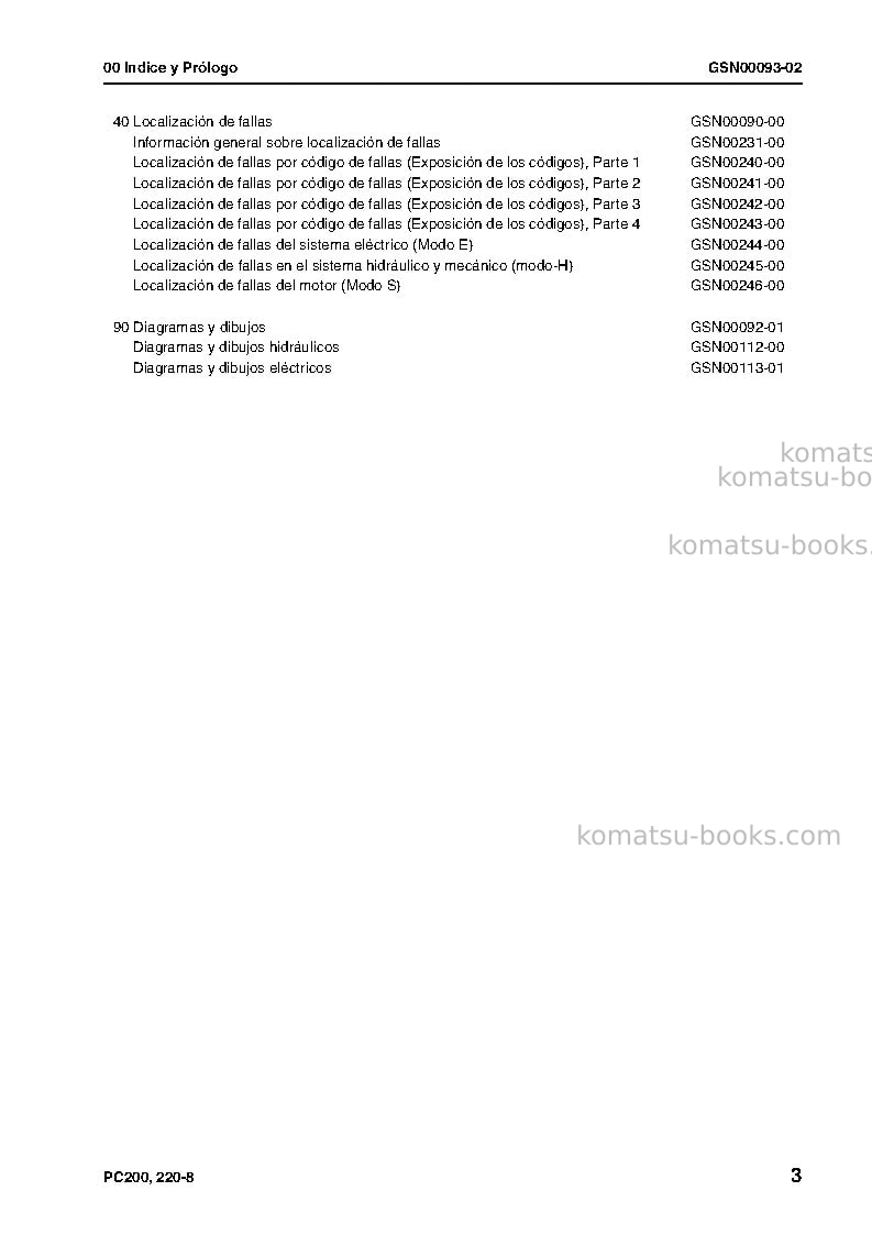 Komatsu pc200-8jpn-work equipment grease 500h Reparación y mantenimiento cover Page 6 Komatsu pc200-8jpn-work equipment grease 500h Reparación y mantenimiento cover Page 6