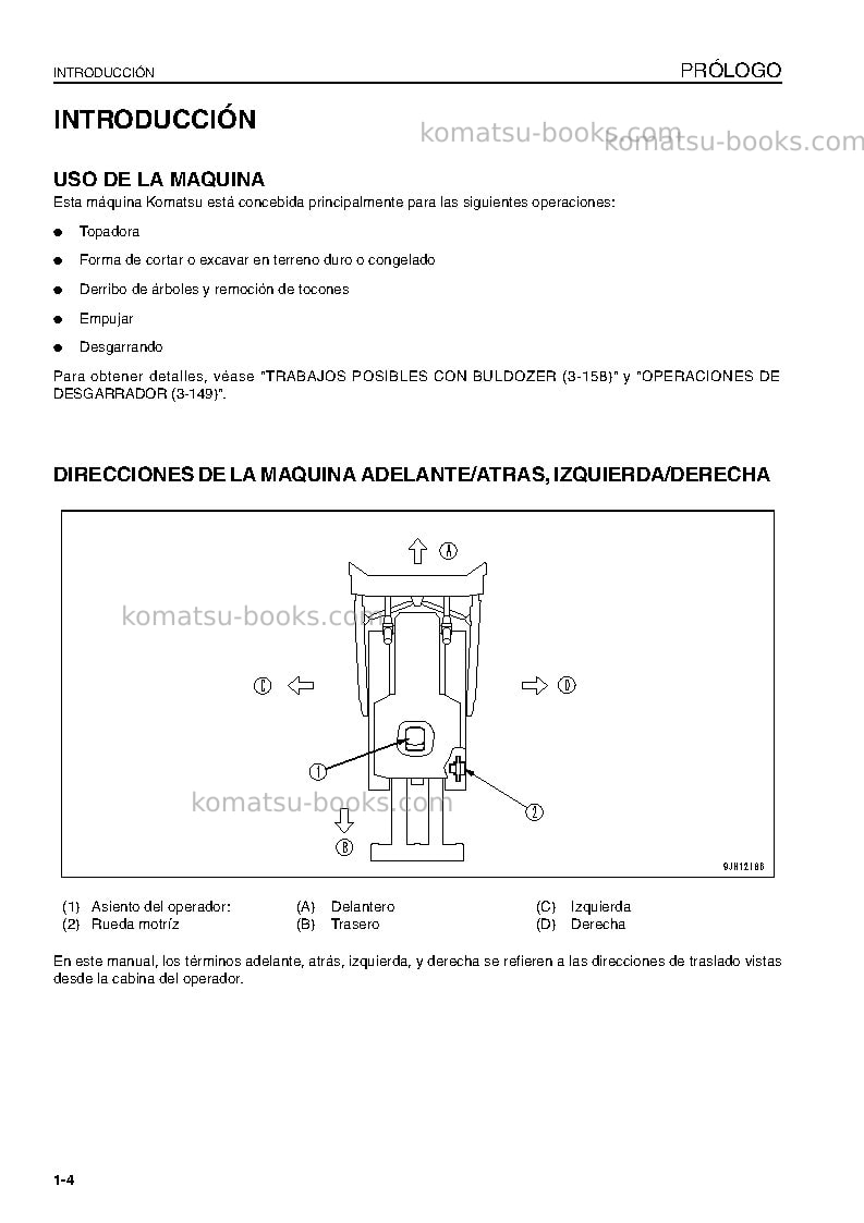 Komatsu d155ax-6jpn Manual de operación cover Page 6 Komatsu d155ax-6jpn Manual de operación cover Page 6