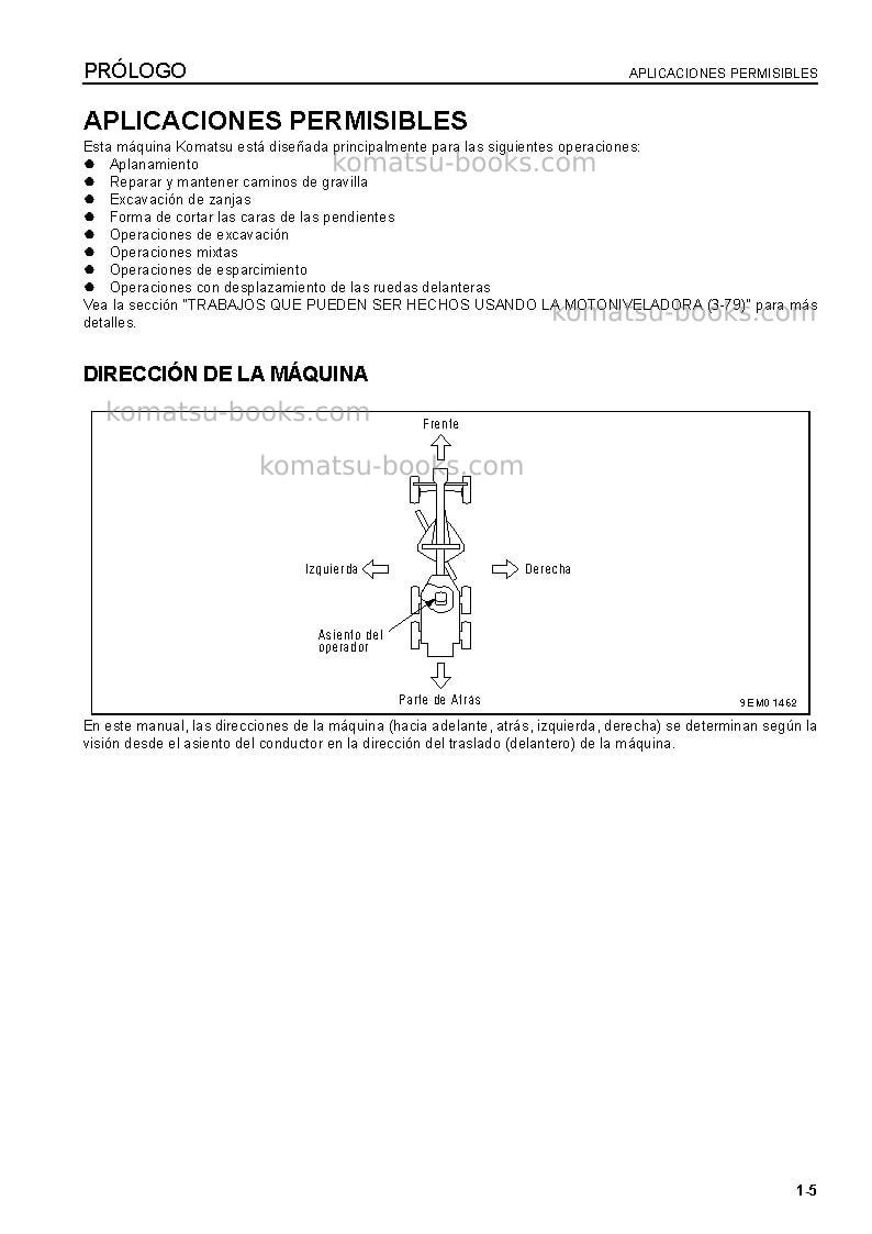 Komatsu gd825a-2jpn Manual de operación cover Page 6
