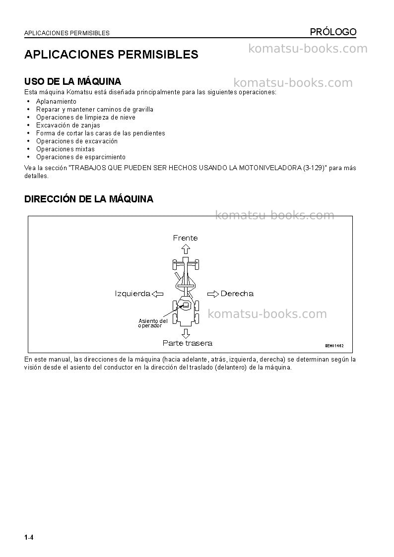 Komatsu gd555-5jpn Manual de operación cover Page 6 Komatsu gd555-5jpn Manual de operación cover Page 6