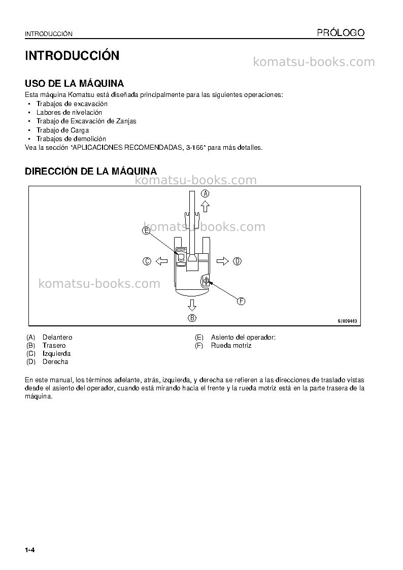 Komatsu pc400-8jpn Manual de operación cover Page 6 Komatsu pc400-8jpn Manual de operación cover Page 6