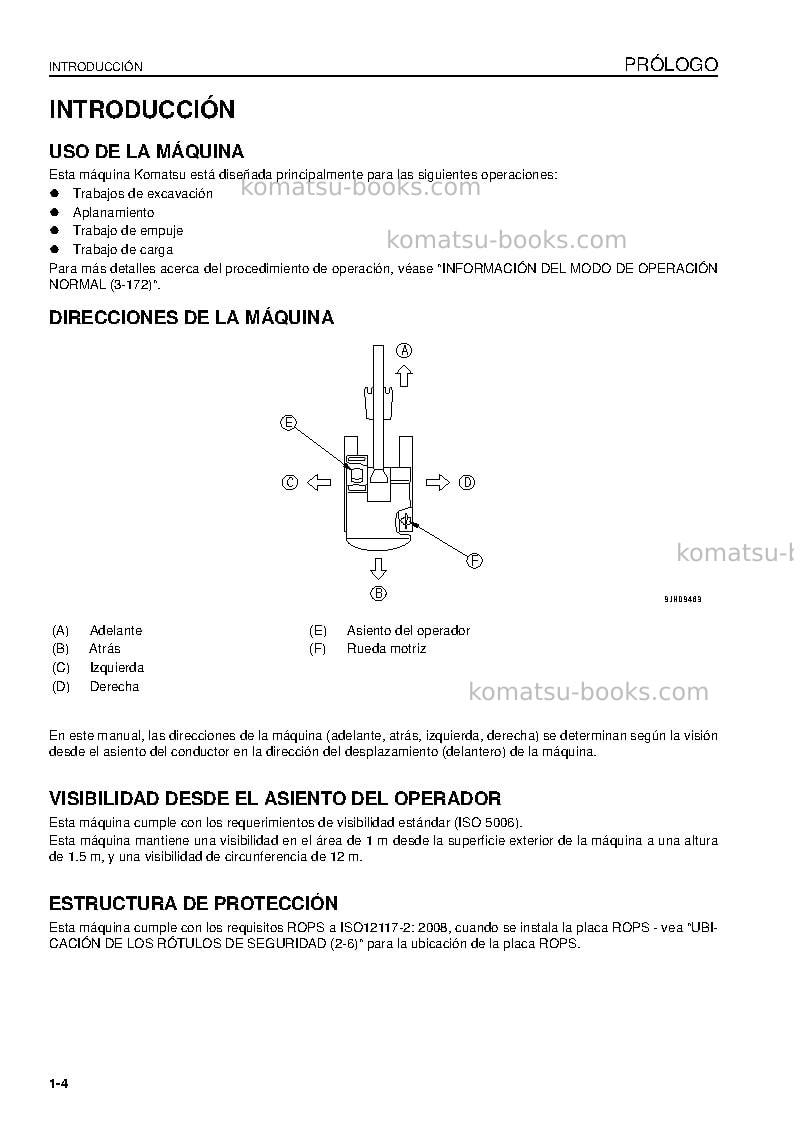 Komatsu pc200-8jpn-m0 Manual de operación cover Page 6