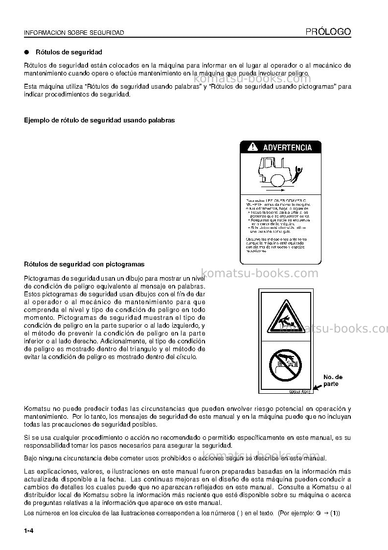 Komatsu wd600-3jpn Manual de operación cover Page 6 Komatsu wd600-3jpn Manual de operación cover Page 6